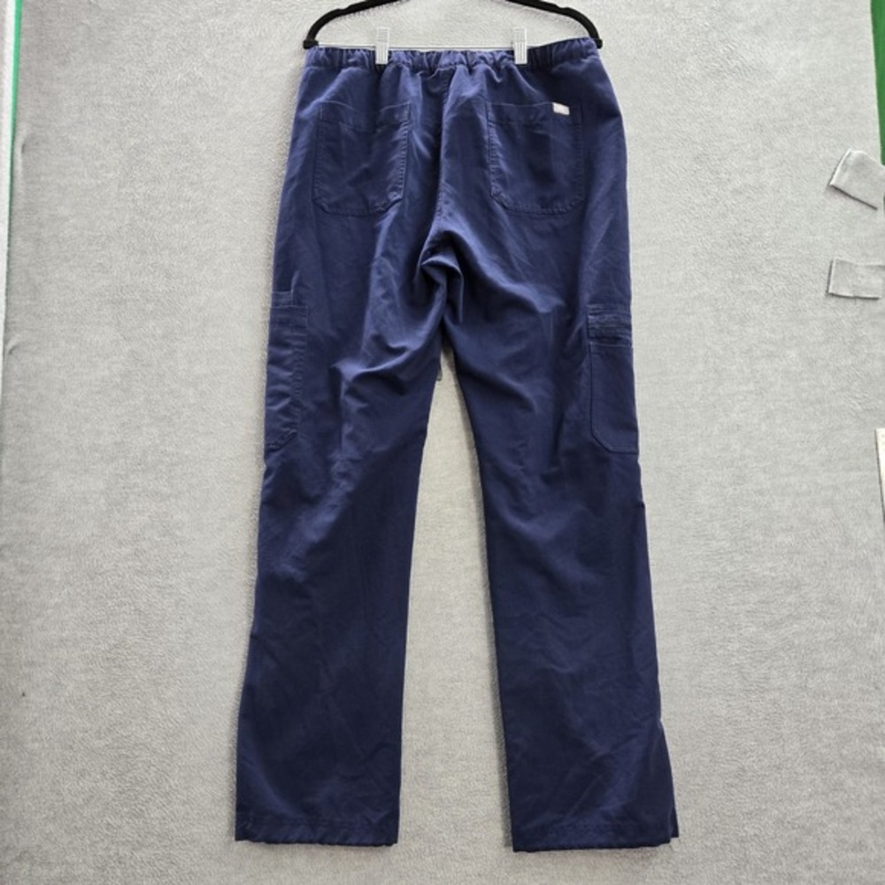 FIGS Men Scrub Pants M Blue Cairo Cargo Drawstring Pockets 31" Inseam READ